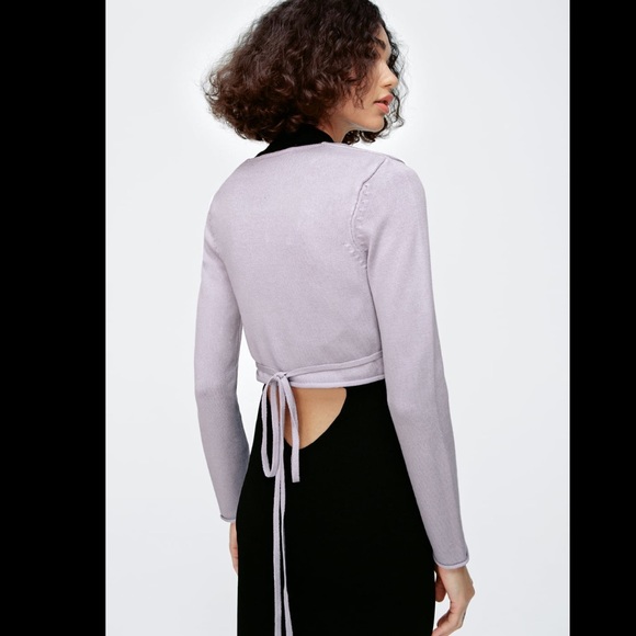 ZARA Light purple Knit wrap top (jacket/cardigan) - Picture 5 of 10